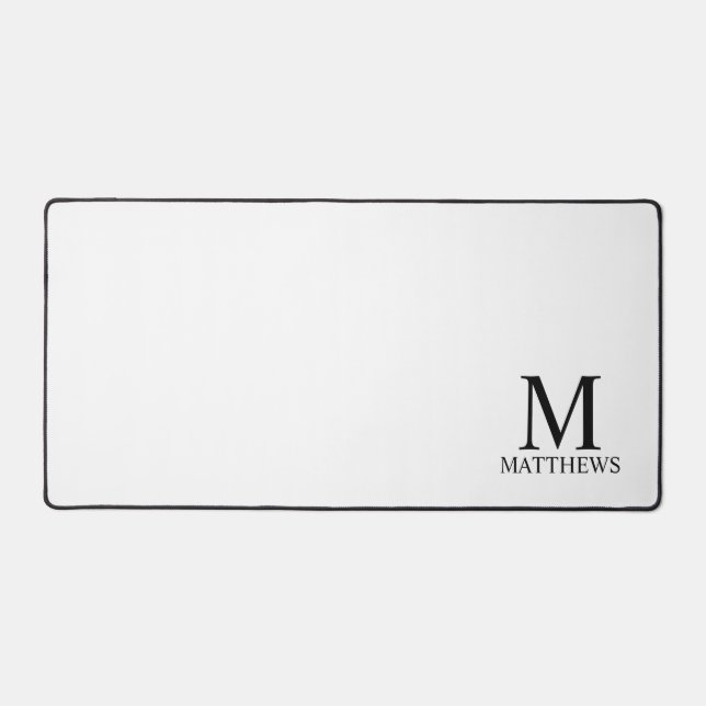 Personalised Monogram and Name Desk Mat (Front)
