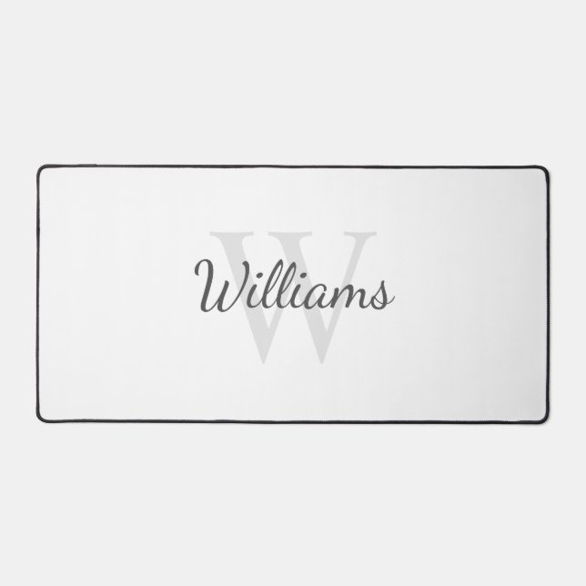 Personalised Monogram and Name Desk Mat (Front)