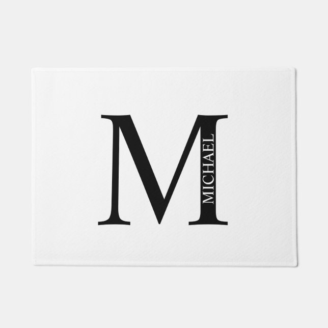 Personalised Monogram and Name Doormat (Front)