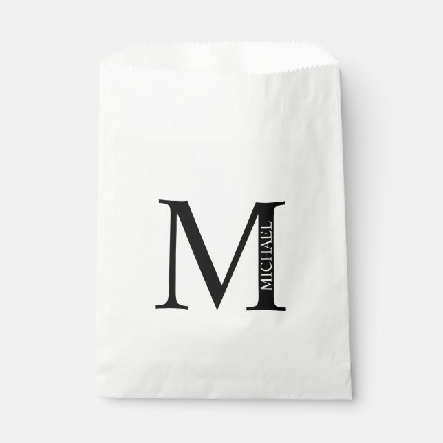 Personalised Monogram and Name Favour Bag (Front)