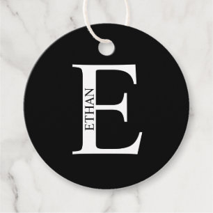 Personalised Monogram and Name Favour Tags
