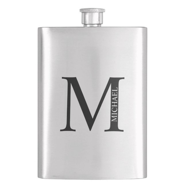 Personalised Monogram and Name Flask (Front)