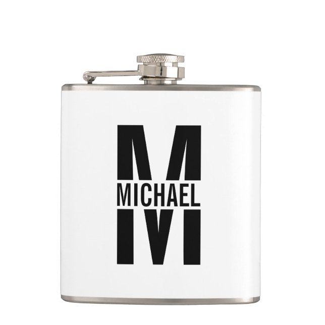 Personalised Monogram and Name Flask (Front)