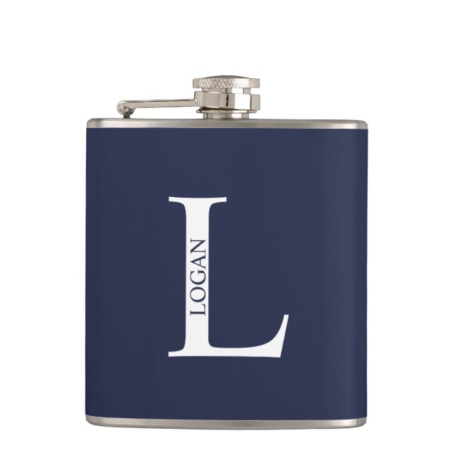 Personalised Monogram and Name Flask (Front)