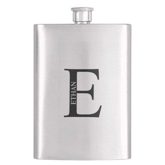 Personalised Monogram and Name Flask (Front)