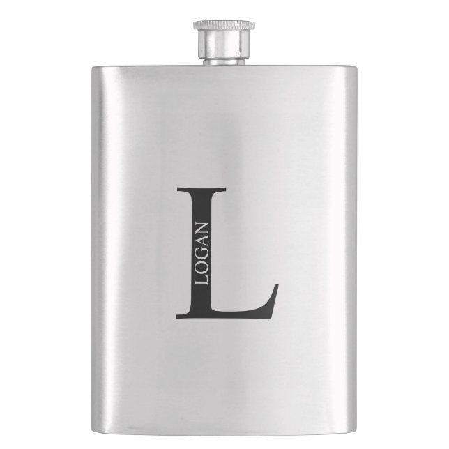 Personalised Monogram and Name Flask (Front)