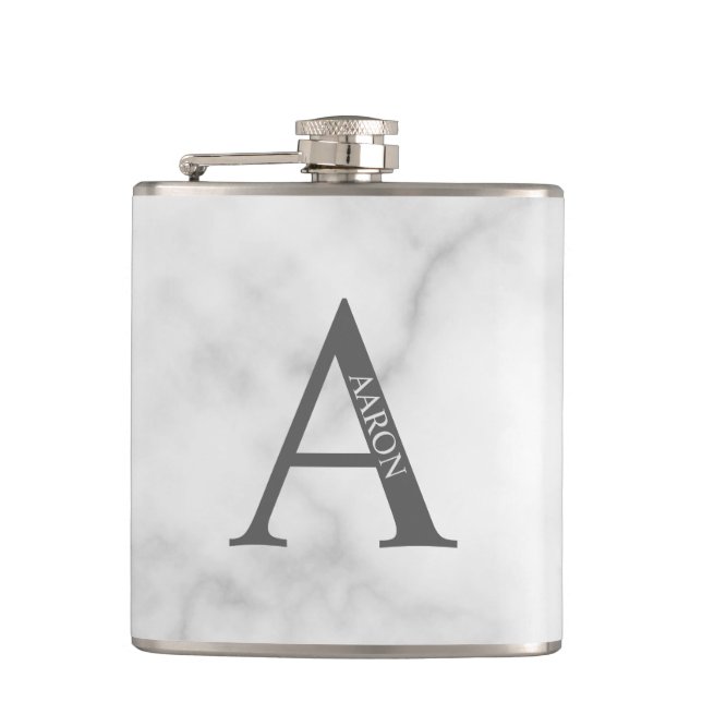 Personalised Monogram and Name Flask (Front)