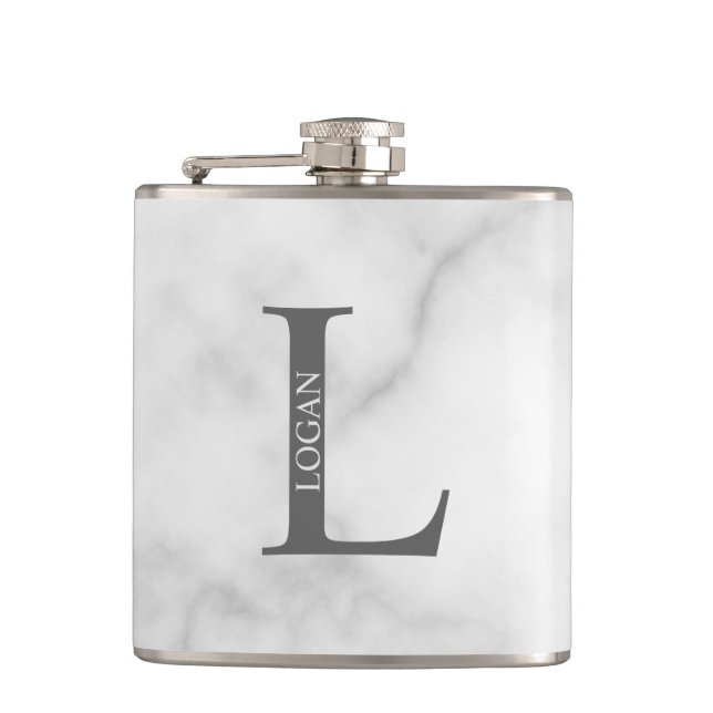 Personalised Monogram and Name Flask (Front)