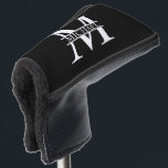 Personalised Monogram and Name Golf Head Cover<br><div class="desc">Personalised Monogram and Name Gifts
featuring personalised monogram in classic serif font style with box of name in the middle of monogram.

Perfect as father's day gifts for dad,  gifts for grandfather,  husband and more.</div>