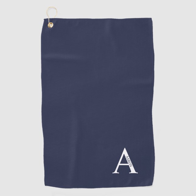 Personalised Monogram and Name Golf Towel (Front)