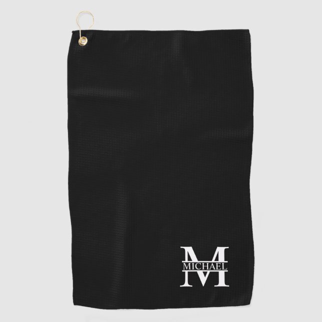 Personalised Monogram and Name Golf Towel (Front)