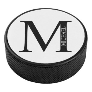 Personalised Monogram and Name Hockey Puck
