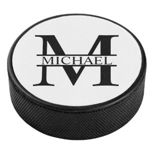 Personalised Monogram and Name Hockey Puck