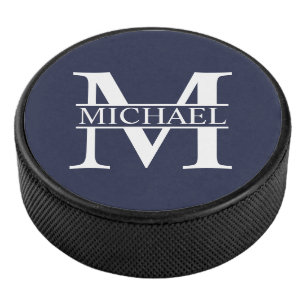Personalised Monogram and Name Hockey Puck