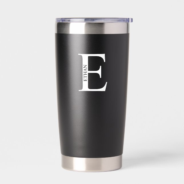 Personalised Monogram and Name Insulated Tumbler (Left)