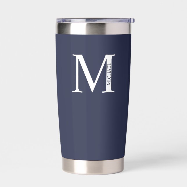 Personalised Monogram and Name Insulated Tumbler (Left)