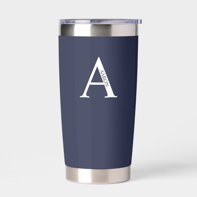 Personalised Monogram and Name Insulated Tumbler (Left)