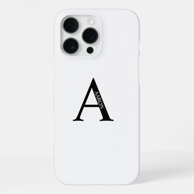 Personalised Monogram and Name iPhone Case (Back)