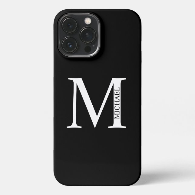 Personalised Monogram and Name iPhone Case (Back)
