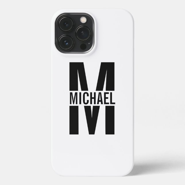 Personalised Monogram and Name iPhone Case (Back)