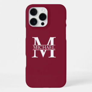 Personalised Monogram and Name iPhone 16 Pro Max Case