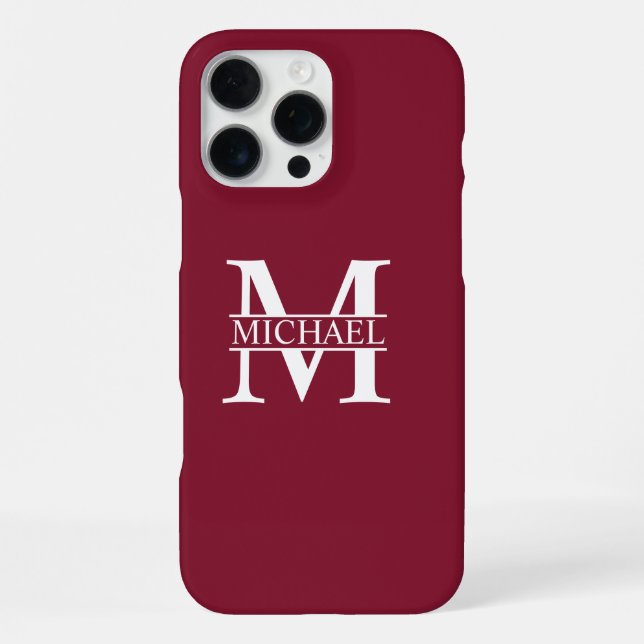Personalised Monogram and Name iPhone Case (Back)