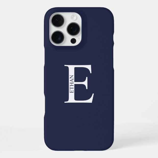 Personalised Monogram and Name iPhone Case (Back)