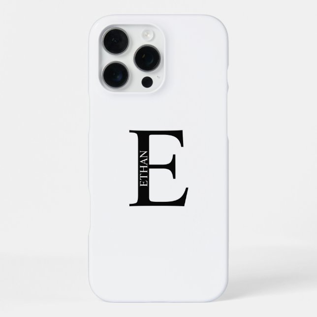 Personalised Monogram and Name iPhone Case (Back)