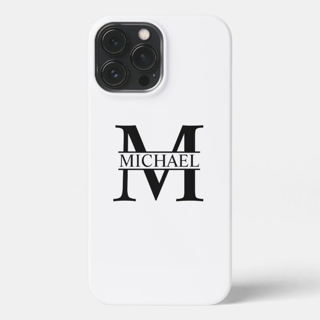 Personalised Monogram and Name iPhone Case (Back)