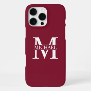 Personalised Monogram and Name iPhone 16 Pro Max Case