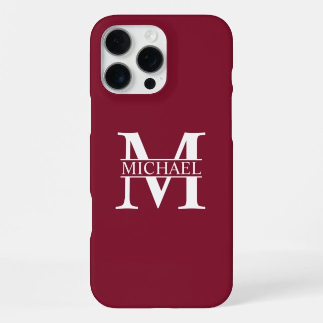 Personalised Monogram and Name iPhone Case (Back)