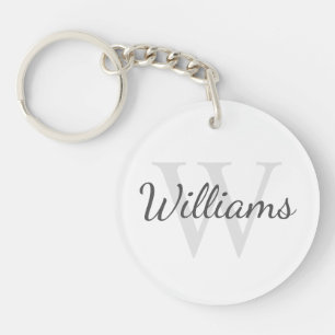 Personalised Monogram and Name Key Ring