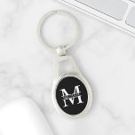 Personalised Monogram and Name Key Ring<br><div class="desc">Personalised Monogram and Name Gifts
featuring personalised monogram and name in classic serif font style.

Perfect as father's day gifts for dad,  gifts for grandfather,  husband,  groom,  best man,  groomsmen and more.</div>