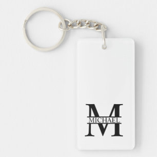 Personalised Monogram and Name Key Ring