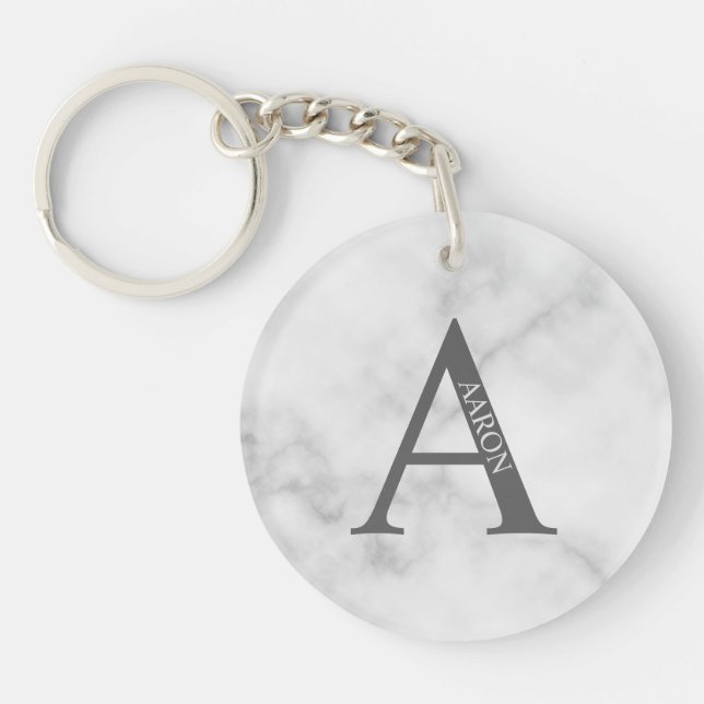 Personalised Monogram and Name Keychain (Front)
