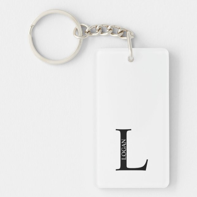 Personalised Monogram and Name Keychain (Front)