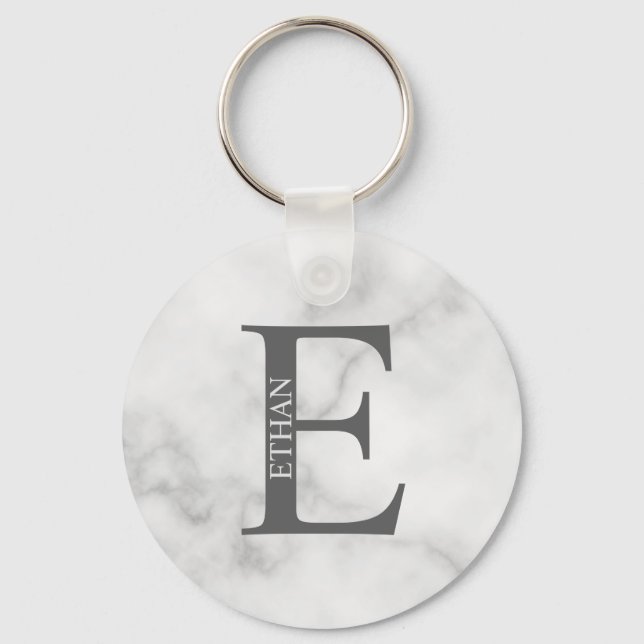 Personalised Monogram and Name Keychain (Front)