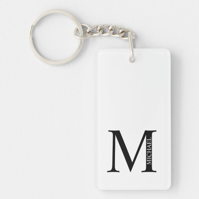 Personalised Monogram and Name Keychain (Front)