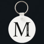 Personalised Monogram and Name Keychain<br><div class="desc">Personalised Monogram and Name Gift
features personalised monogram and name in classic serif font style.

Perfect as father's day gifts for dad,  gifts for groomsmen and for any special occasions.</div>