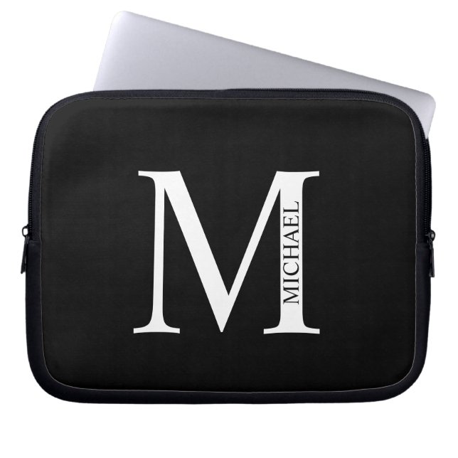 Personalised Monogram and Name Laptop Sleeve (Front)