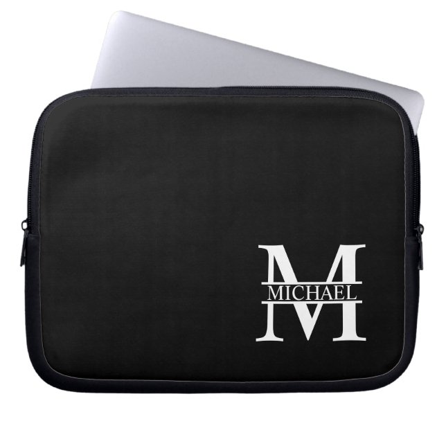 Personalised Monogram and Name Laptop Sleeve (Front)