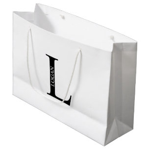 Personalised Monogram and Name Large Gift Bag