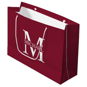 Personalised Monogram and Name Large Gift Bag