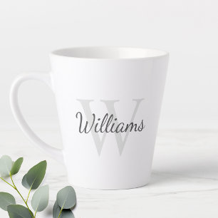Personalised Monogram and Name Latte Mug