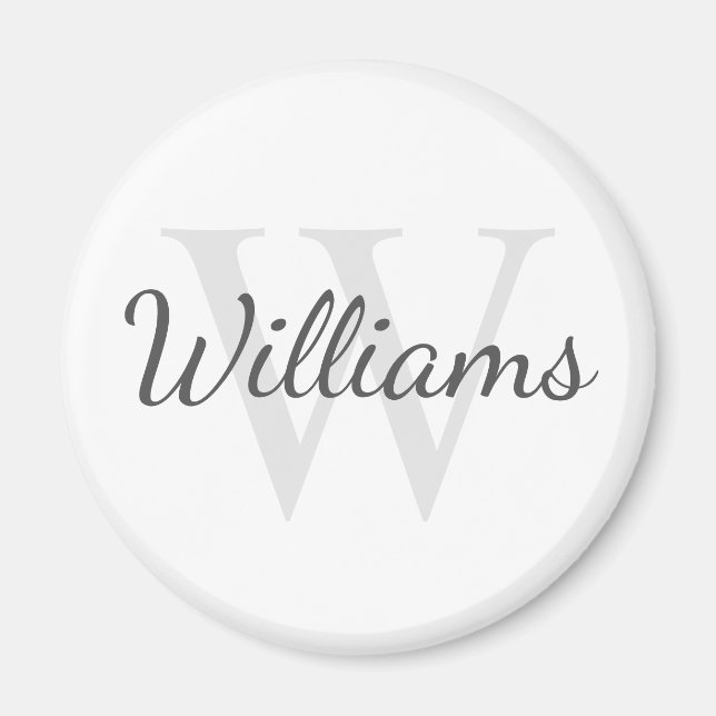 Personalised Monogram and Name Magnet (Front)