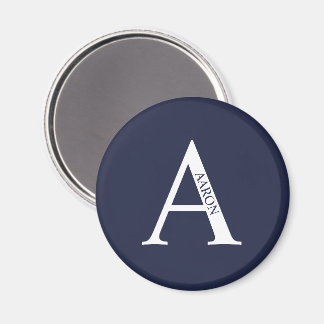 Personalised Monogram and Name Magnet (Front/Back)