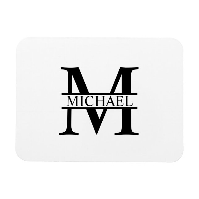 Personalised Monogram and Name Magnet (Horizontal)