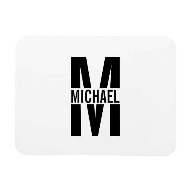 Personalised Monogram and Name Magnet (Horizontal)