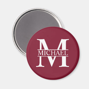 Personalised Monogram and Name Magnet