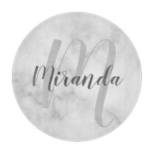 Personalised Monogram and Name Marble Cutting Board